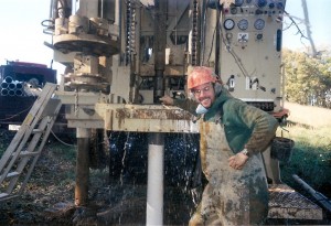 Mike on the drill with a good yield in 2003